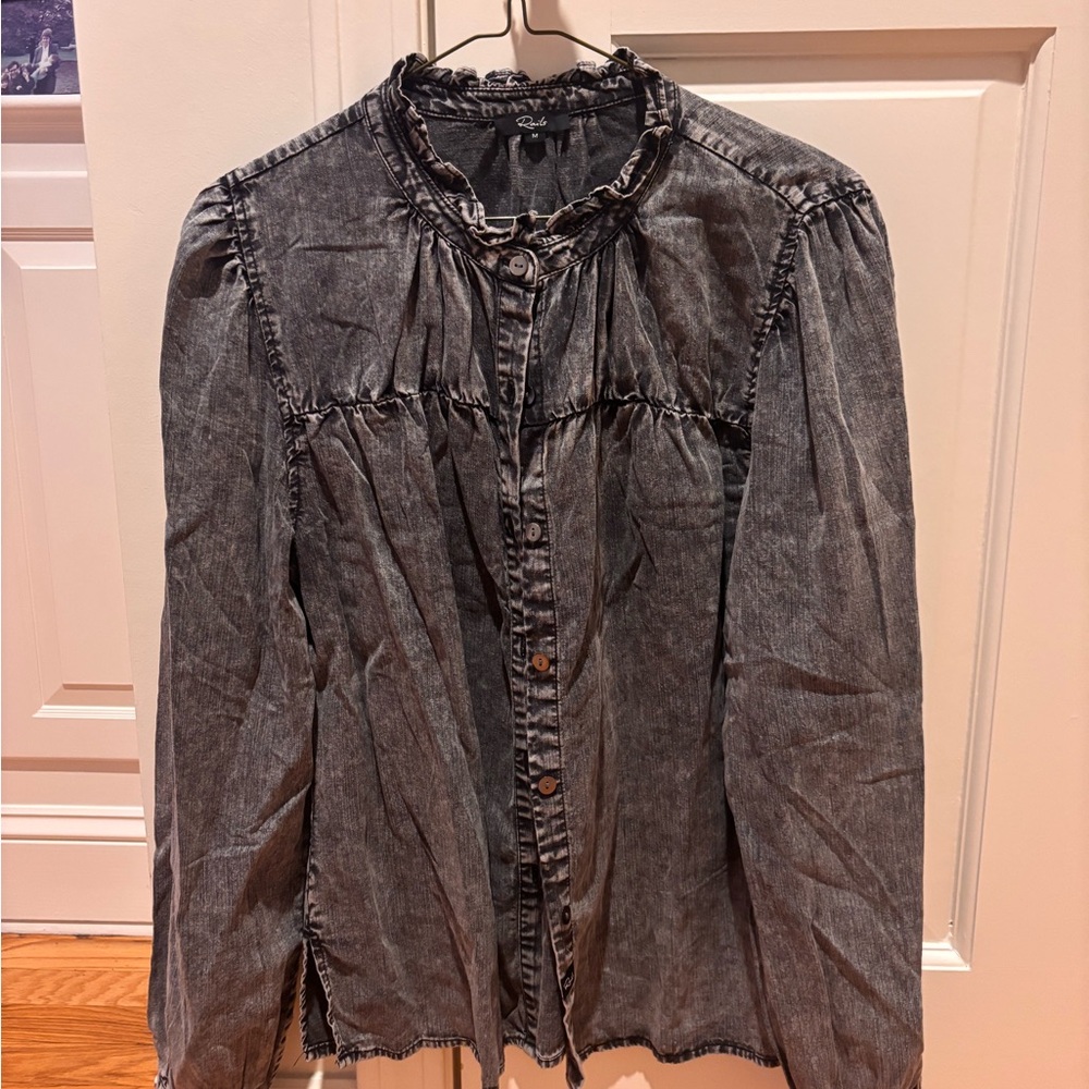 Rails Charcoal Ruffled Jacket